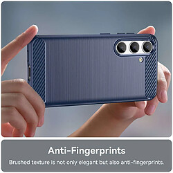 Acheter Htdmobiles Coque pour Samsung Galaxy S24 5G - housse etui silicone gel carbone + verre trempe - BLEU FONCE