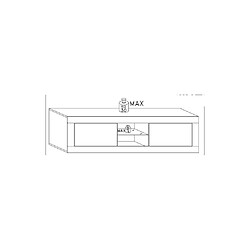 Vente-Unique Meuble TV COMETE - LEDs - 2 portes - Blanc laqué pas cher