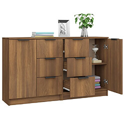 Avis vidaXL Buffets 2 pcs chêne marron 60x30x70 cm Bois d'ingénierie