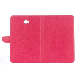 Wewoo Housse Étui Magenta pour Samsung Galaxy Tab A 10.1 2016 / P580 Simple Style Horizontal en cuir flip avec titulaire et fentes cartes portefeuille pas cher