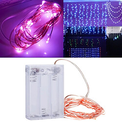 Wewoo Guirlande rose 2m 3 x AA Batteries alimenté 100LM SMD-0603 LED fil de cuivre String Light Festival lampe / décoration bande de lumière, lumière