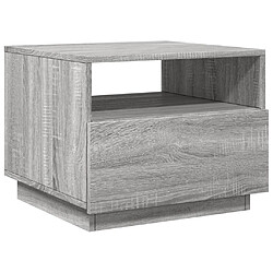 Avis ComfortXL Table Basse Avec Lumières LED Sonoma Gris 50x49x40 Cm