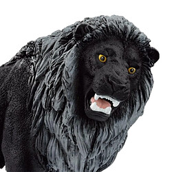 Acheter Schleich Figurine Lion Wildlife dans sa Posture Prêt à Bondir et à Rugir Noir