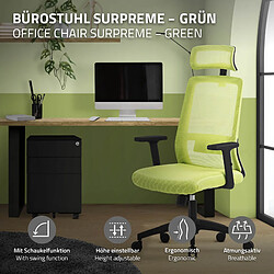 ML-Design Chaise de bureau gaming d'ordinateur ergonomique pivotante avec roulettes vert