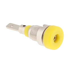 Avis 5pieces 2mm Banana Jack Reliure Ecrou pour Socket Multimètre Banane jaune