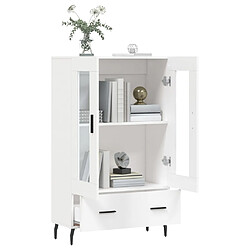 Avis vidaXL Buffet haut blanc 69,5x31x115 cm bois d'ingénierie