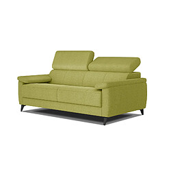 Courtois Laville Canapé droit Taunus 3 places XXL tissu citron vert