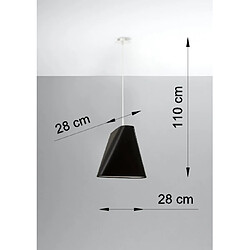 Acheter Luminaire Center Plafonnier Blum Acier,tissu Noir 1 ampoule 128cm