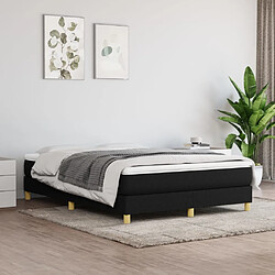 Maison Chic Lit Adulte - Lit simple Lit à sommier tapissier avec matelas moelleux - Meuble de Chambre - Noir 140x190 cm Tissu -MN90369