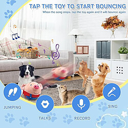 Acheter Naievear Interactif Aboiement En Peluche Chien Jouet Balle Intégré Musique Son Faisant Usb Rechargeable Détachable Saut Jouet Pour Chien