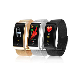 YP Select 0.96 pouces Écran couleur Pression artérielle Moniteur de fréquence cardiaque Sport Bluetooth Montre-bracelet intelligente-Argenté