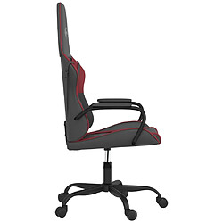 Avis vidaXL Chaise de jeu Noir et rouge bordeaux Similicuir