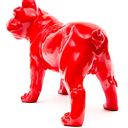 Acheter Figurine Décorative Chien Boston Terrier Kuatéh en Polyrésine 43x19x32 cm Rouge