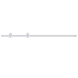 vidaXL Kit de quincaillerie de porte coulissante 183 cm Acier Blanc