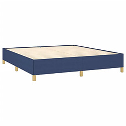 Avis vidaXL Sommier à lattes de lit avec matelas Bleu 180x200 cm Tissu