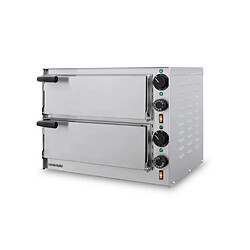 Four à Pizza Double Electrique 2 Pizzas - Inox - SMALL 3,2 kW - Resto Italia