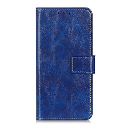 Wewoo Housse Coque Pour OPPO A9 2020 Etui à rabat horizontal Texture de Crazy Horse avec support et fentes cartes et cadre photo et porte-monnaie Bleu