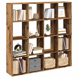 Avis vidaXL Bibliothèque vieux bois 137,5x29x137,5 cm bois d'ingénierie