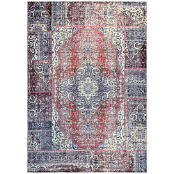 ICONIK INTERIOR Tapis Oriental Vintage - (290x200 cm) - Jakym Bleu