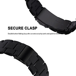 Bracelet en résine 22 mm, noir pour votre Fossil Gen 5 Carlyle/Gen 5 Julianna/Gen 5 Garrett/Gen 5 Carlyle HR