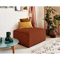 Bestmobilier Topaze - pouf - en velours côtelé