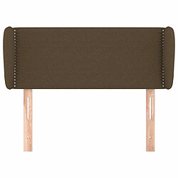 Avis Maison Chic Tête de lit scandinave avec oreilles,meuble de chambre Marron foncé 103x23x78/88 cm Tissu -MN70447