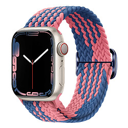 Avizar Bracelet pour Apple Watch 41mm / 40mm / 38 mm Nylon Tressé Respirant bleu / rose