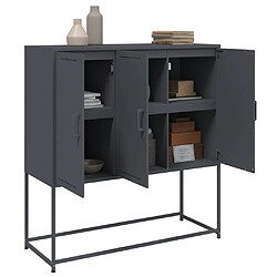 Avis vidaXL Buffet haut anthracite 100,5x39x107 cm acier