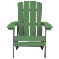 Acheter Beliani Chaise de jardin ADIRONDACK Bois d'ingénierie Vert