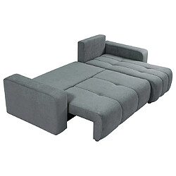 Bestmobilier Nicole - canapé d'angle réversible 4 places convertible avec coffre en tissu pas cher