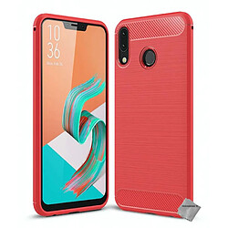 Htdmobiles Coque silicone gel carbone pour Asus Zenfone 5 ZE620KL + film ecran - ROUGE