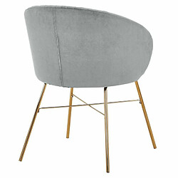 Paris Prix Chaise Design en Velours Kanye 80cm Argent pas cher