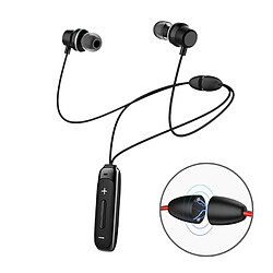 Wewoo Casque de sport BT315 Bluetooth Écouteur Stéréo 4.1 Avec Micro Magnétique Collier Noir