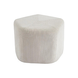 Avis Vente-Unique Pouf en velours côtelé beige TALODI