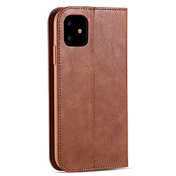 Avis Wewoo Coque Pour iPhone 11 AZNS Texture rétro magnétique horizontale étui en cuir PU avec support et fentes cartes et cadre photo jaune