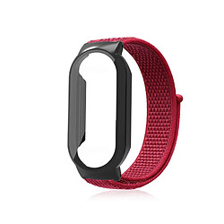 Bracelet en nylon pour votre Xiaomi Mi Band 7/7 NFC - rouge/noir