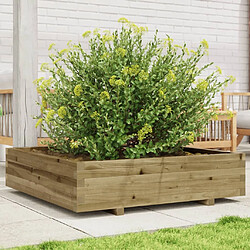 vidaXL Jardinière 100x100x26,5 cm bois de pin imprégné