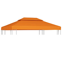 vidaXL Recouvrement de remplacement d'auvent 310 g/m² Orange 3x4 m