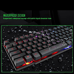 Avis Clavier de Gaming et Souris,LED Rétro-éclairage Arc en Ciel Luminosités de Couleurs Clavier Filaire USB Gamer et Souris