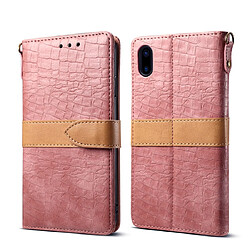 Wewoo Coque Fashion Étui de protection en cuir pour iphone xs max rose