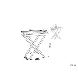 Avis Beliani Table de jardin en bois clair JAVA