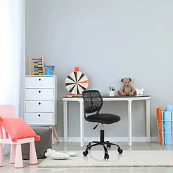 Chaise de bureau pour enfant / chaise pour enfant KID QB Tissu noir hjh OFFICE pas cher