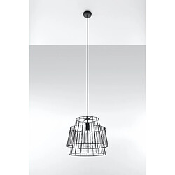 Luminaire Center Suspension Gate Acier Noir 1 ampoule 130cm