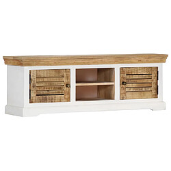 vidaXL Meuble TV 118x30x40 cm Bois de manguier massif