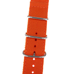 bracelet en nylon avec boucle en acier inoxydable orange 18 mm pas cher