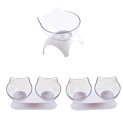 3pcs Soulevé Double Unique élevé Chien Chat Bols Plat D'alimentation