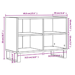 vidaXL Meuble TV blanc 69,5 x 30 x 50 cm bois d'ingénierie pas cher