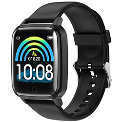 Chrono Montre Connectée pour Femmes Homme Sport Avec écran Couleur Complet de 1.3'' Vibrante pour Android iOS-Noir