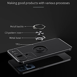 Coque en TPU anti-chocs avec béquille à anneau magnétique, noir pour votre Oppo Reno7 Pro 5G