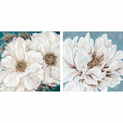 Cadre DKD Home Decor S3018077 Fleurs (80 x 2,4 x 80 cm) (80 x 3,5 x 80 cm) (2 Unités)